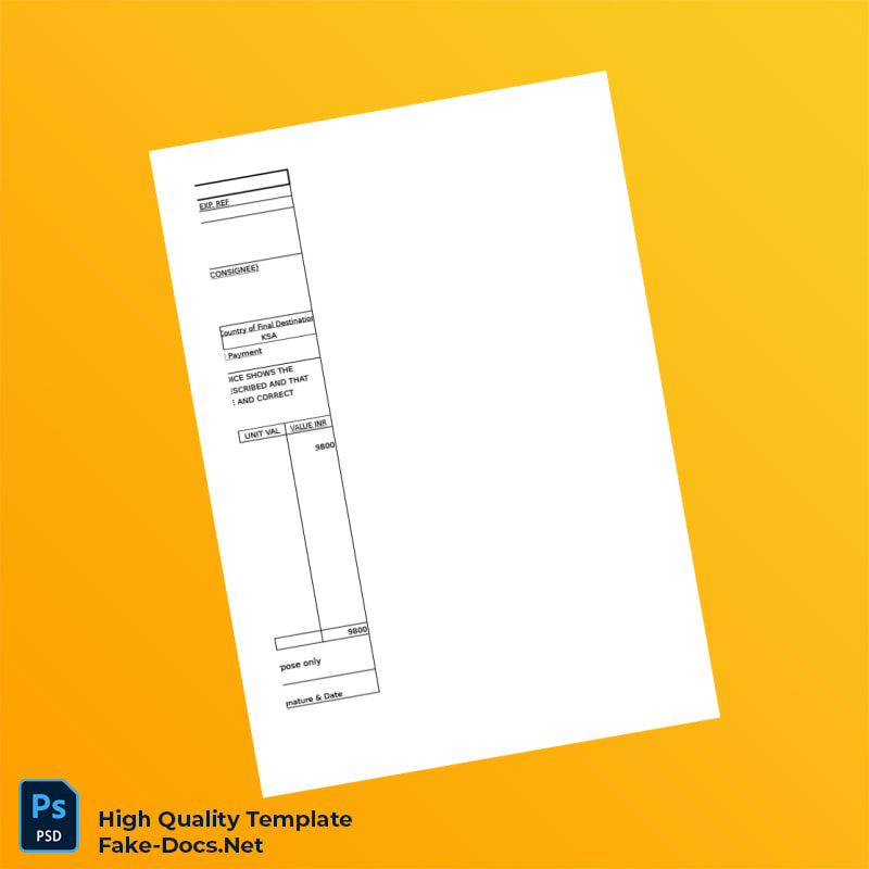 Saudi Arabia S Cube Exports Invoice Template in Word and PDF formats 6 page Saudi Arabia S Cube Exports Invoice Template in Word and PDF formats 6 page