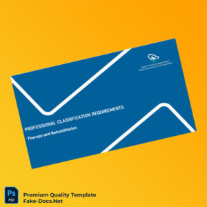 Saudi Arabia Saudi Commission for Health Specialties Registration Certificate Template (Word & PDF) 4 page