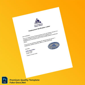 Saudi Arabia Seder Group Employment Verification Letter Template (Word & PDF)