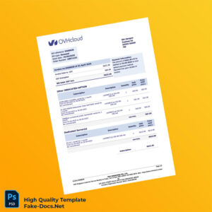 Singapore OVH Singapore Pte Ltd Invoice Template in Word and PDF formats 2 page Singapore OVH Singapore Pte Ltd Invoice Template in Word and PDF formats 2 page