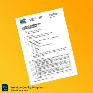 South Africa National Home Builders Registration Council Company Registration Guide and Check List Template in Word and PDF form 3 page