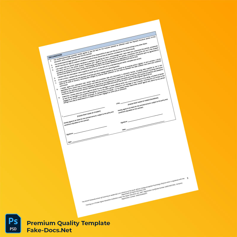 South Africa SACAP Coaching Registration Form Template (Word & PDF) 4 page South Africa SACAP Coaching Registration Form Template (Word & PDF) 4 page