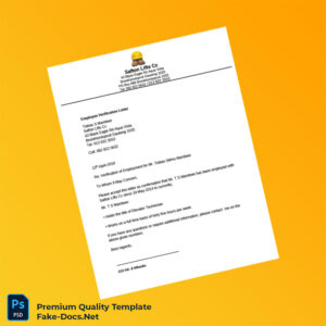 South Africa Safton Lifts Cc Employment Verification Letter Template (Word & PDF)