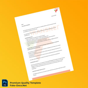 South Africa Transnet Employment Verification Letter Template (Word & PDF) 2 page