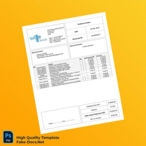 South Africa Wize Books Proforma Invoice Template in Word and PDF formats South Africa Wize Books Proforma Invoice Template in Word and PDF formats