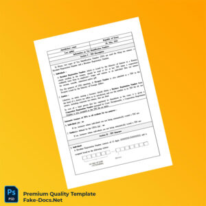 South Korea Tax Identification Number Registration Certificate Template (Word & PDF) 4 page