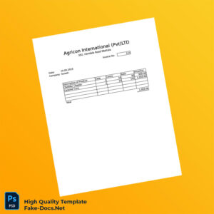 Sri Lanka Agricon International Invoice Template in Word and PDF formats 3 page