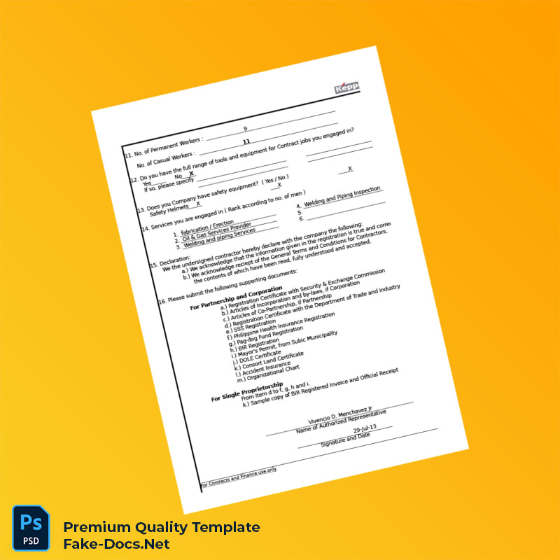 Subcontractor Registration Form Template (Word & PDF) 6 page Subcontractor Registration Form Template (Word & PDF) 6 page