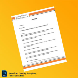 Sunstone Education Technology Pvt Ltd Employment Verification Letter Template (Word & PDF) 4 page