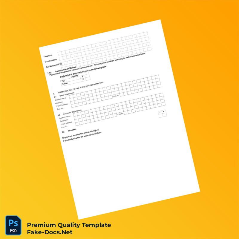 Supplier Registration Certificate Template (Word & PDF) 6 page Supplier Registration Certificate Template (Word & PDF) 6 page