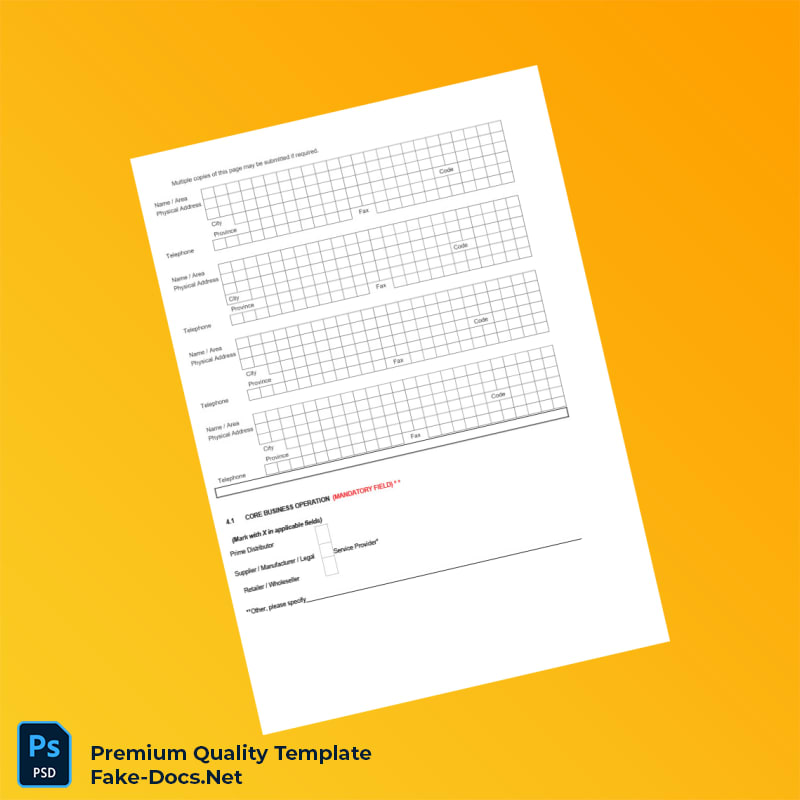 Supplier Registration Certificate Template (Word & PDF) 6 page Supplier Registration Certificate Template (Word & PDF) 6 page