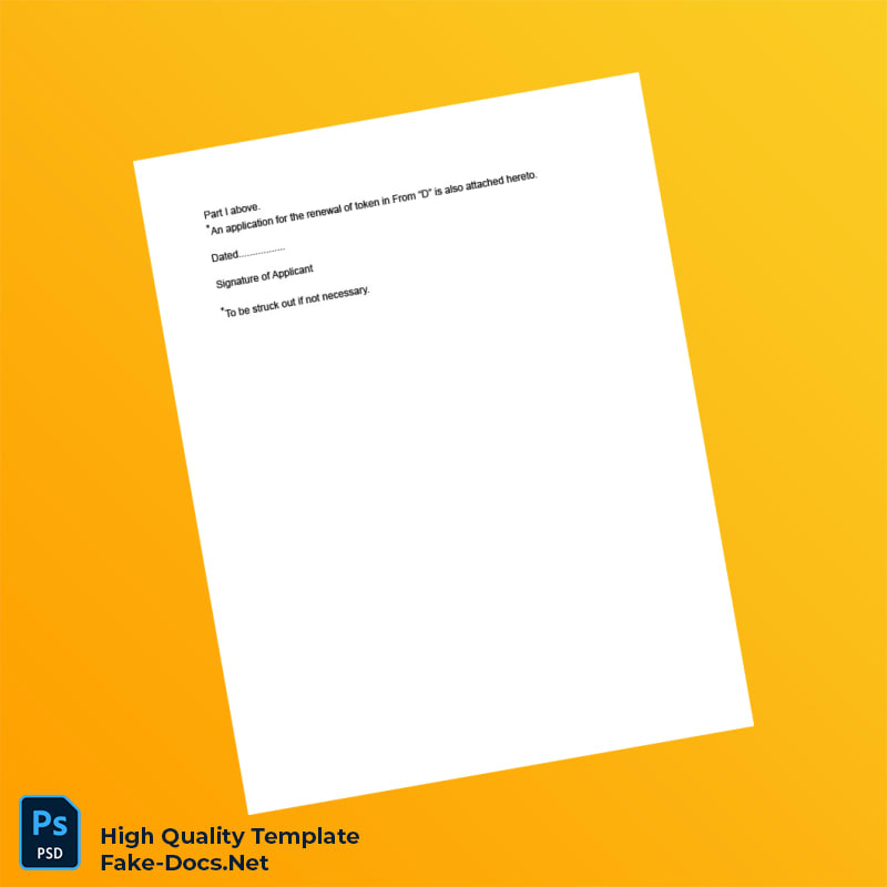 Surrender of Registration Certificate and Tokens Editable Registration Certificate Template in Word and PDF formats 2 page Surrender of Registration Certificate and Tokens Editable Registration Certificate Template in Word and PDF formats 2 page