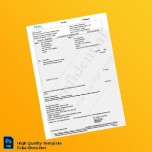 Sweden Infosys Limited Invoice Template in Word and PDF formats 3 page Sweden Infosys Limited Invoice Template in Word and PDF formats 3 page