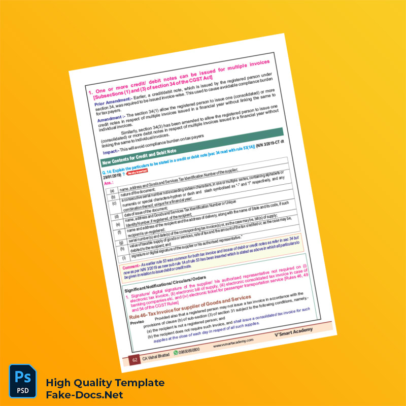 Tax Invoice Template in Word and PDF formats 4 page Tax Invoice Template in Word and PDF formats 4 page