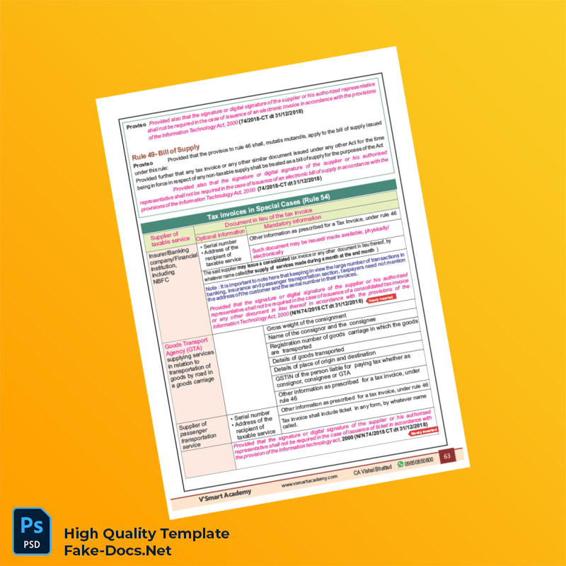Tax Invoice Template in Word and PDF formats 4 page Tax Invoice Template in Word and PDF formats 4 page