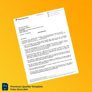 Teleperformance Employment Verification Letter Template (Word & PDF) 6 page