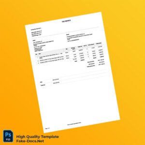UAE Jaat Trading LLC Invoice Template in Word and PDF formats UAE Jaat Trading LLC Invoice Template in Word and PDF formats