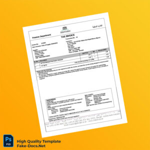 UAE University Of Sharjah Tax Invoice Template in Word and PDF formats UAE University Of Sharjah Tax Invoice Template in Word and PDF formats