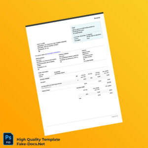 UK Ditzy Doll Limited Invoice Template in Word and PDF formats UK Ditzy Doll Limited Invoice Template in Word and PDF formats