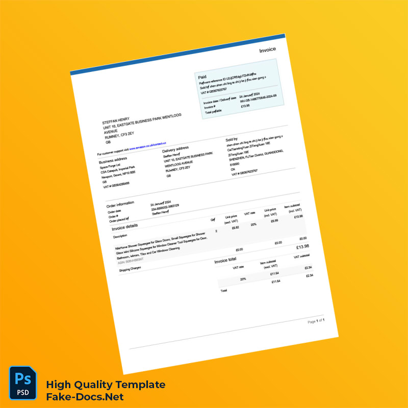 UK EBUYER GATE LTD Invoice Template in Word and PDF formats 4 page UK EBUYER GATE LTD Invoice Template in Word and PDF formats 4 page