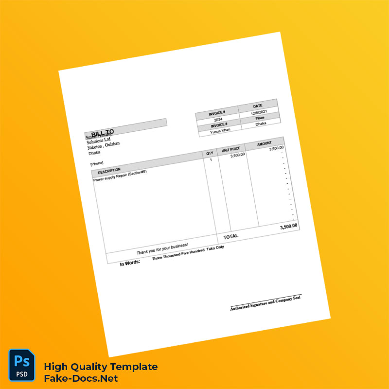 UK Smart Printing Solutions LTD Invoice Template in Word and PDF formats 8 page UK Smart Printing Solutions LTD Invoice Template in Word and PDF formats 8 page