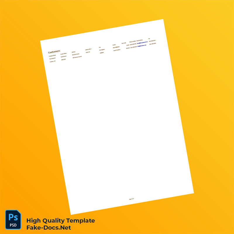 UK Tailspin Toys Commercial Invoice Template in Word and PDF formats 2 page UK Tailspin Toys Commercial Invoice Template in Word and PDF formats 2 page