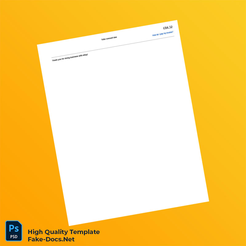 UK eBay Invoice Template in Word and PDF formats 4 page UK eBay Invoice Template in Word and PDF formats 4 page