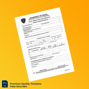 UOR Employment Verification Letter Template (Word & PDF)