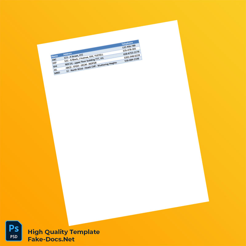 USA ABC Invoice Template in Word and PDF formats 4 page USA ABC Invoice Template in Word and PDF formats 4 page