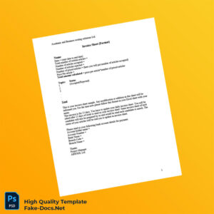 USA ABWSOL Ltd Invoice Template in Word and PDF formats USA ABWSOL Ltd Invoice Template in Word and PDF formats