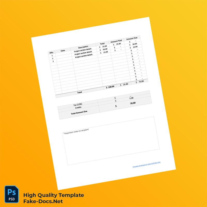 USA ANALYSISTABS Invoice Template in Word and PDF formats 2 page USA ANALYSISTABS Invoice Template in Word and PDF formats 2 page