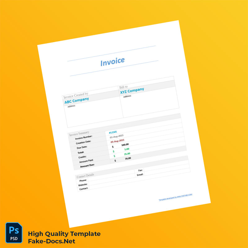 USA ANALYSISTABS Invoice Template in Word and PDF formats 2 page USA ANALYSISTABS Invoice Template in Word and PDF formats 2 page