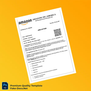 USA Amazon Job Verification Letter Template (Word & PDF) 3 page