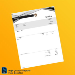 USA Argo Bakery Invoice Template in Word and PDF formats USA Argo Bakery Invoice Template in Word and PDF formats