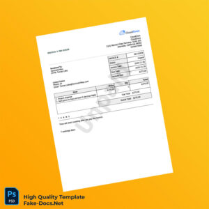 USA CloudOnex Invoice Template in Word and PDF formats USA CloudOnex Invoice Template in Word and PDF formats