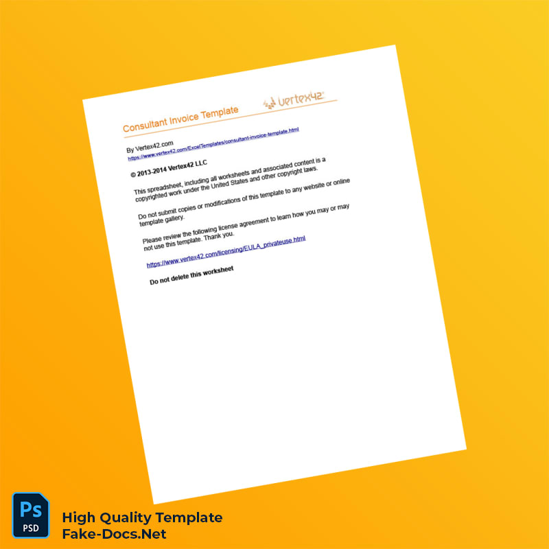 USA Consultant Invoice Template in Word and PDF formats 5 page USA Consultant Invoice Template in Word and PDF formats 5 page