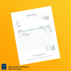USA Create Co Invoice Template in Word and PDF formats USA Create Co Invoice Template in Word and PDF formats