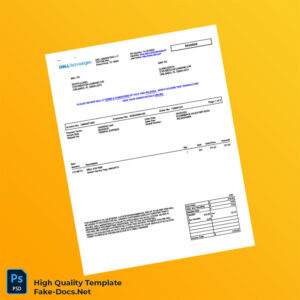 USA Dell Marketing L P Invoice Template in Word and PDF formats 2 page USA Dell Marketing L P Invoice Template in Word and PDF formats 2 page