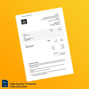 USA Dun Bradstreet Organisation Invoice Template in Word and PDF formats 2 page