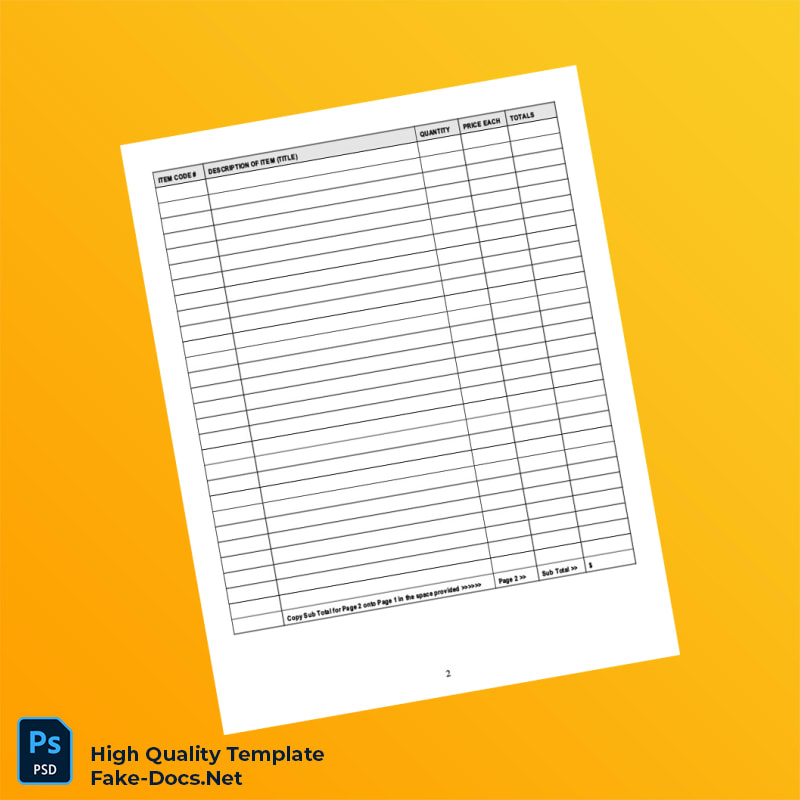 USA Followers of Jesus Christ Ministries Invoice Template in Word and PDF formats 2 page USA Followers of Jesus Christ Ministries Invoice Template in Word and PDF formats 2 page