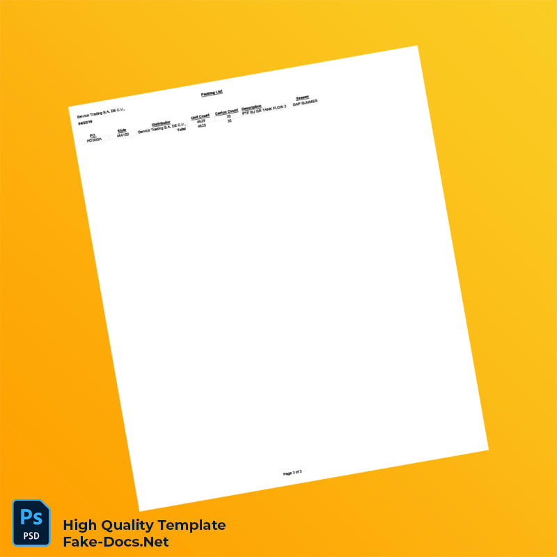 USA GPS Strategic Alliances LLC Commercial Invoice Template in Word and PDF formats 3 page USA GPS Strategic Alliances LLC Commercial Invoice Template in Word and PDF formats 3 page