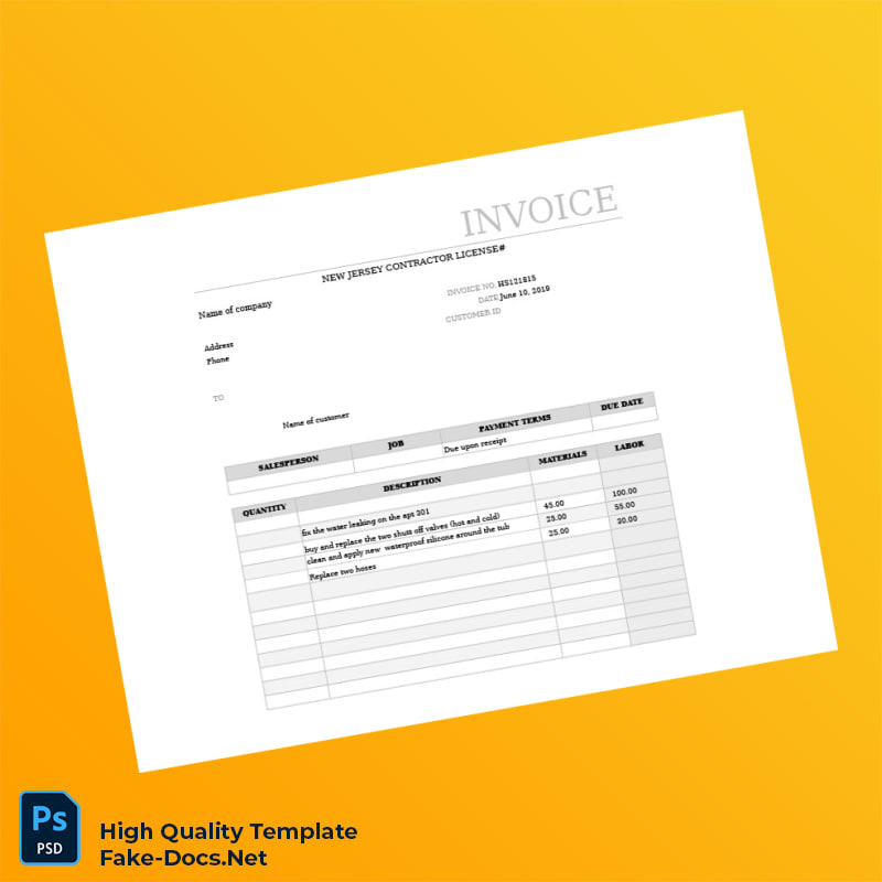 USA Global Home Remodeling LLC Invoice Template in Word and PDF formats 2 page USA Global Home Remodeling LLC Invoice Template in Word and PDF formats 2 page