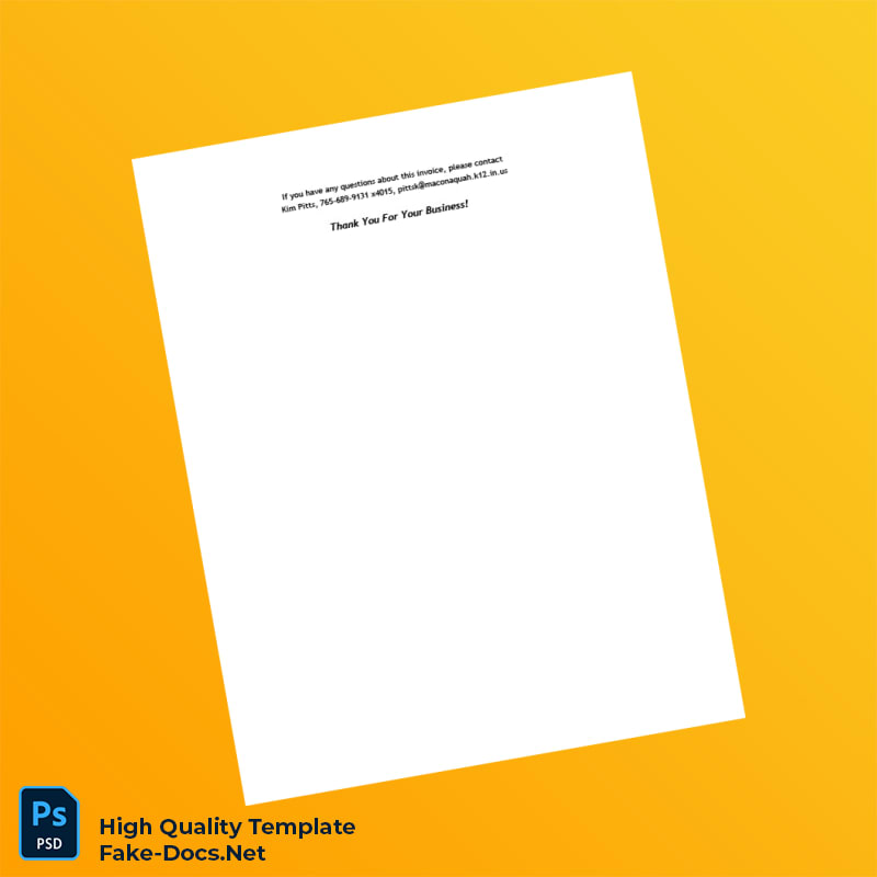 USA Maconaquah Middle School Invoice Template in Word and PDF formats 4 page USA Maconaquah Middle School Invoice Template in Word and PDF formats 4 page