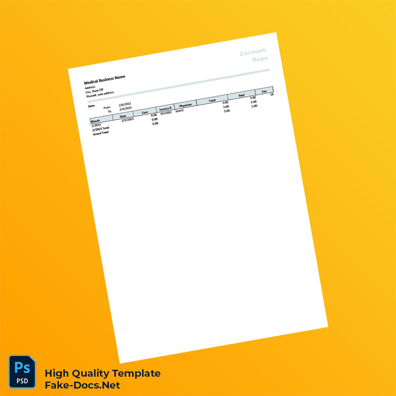 USA Medical Business Name Invoice Template in Word and PDF formats 4 page USA Medical Business Name Invoice Template in Word and PDF formats 4 page