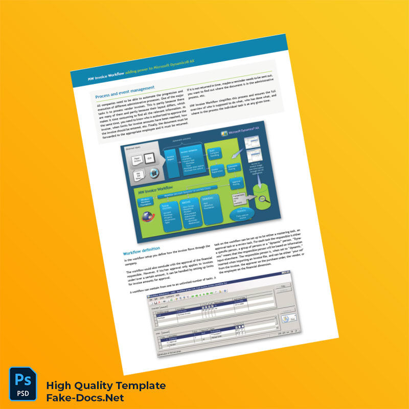 USA Microsoft Dynamics Invoice Template in Word and PDF formats 4 page USA Microsoft Dynamics Invoice Template in Word and PDF formats 4 page