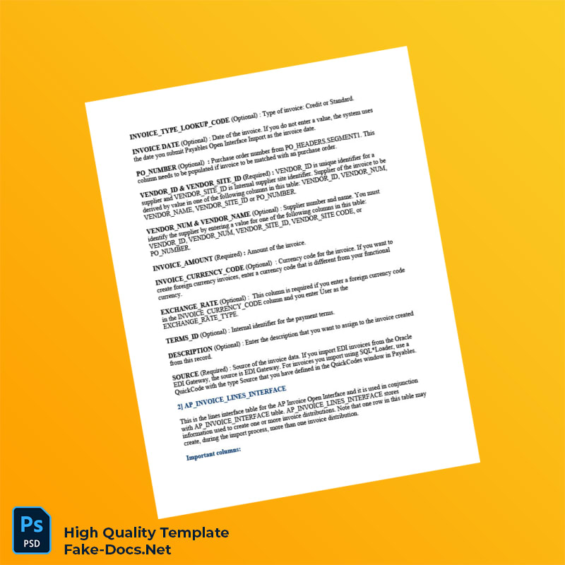 USA Oracle Database Invoice Template in Word and PDF formats 7 page USA Oracle Database Invoice Template in Word and PDF formats 7 page