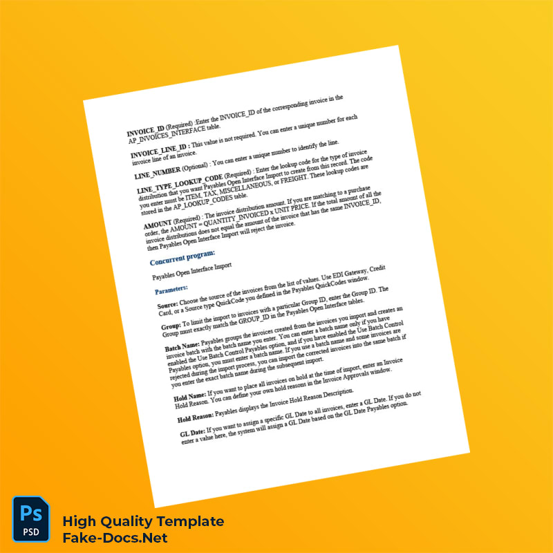 USA Oracle Database Invoice Template in Word and PDF formats 7 page USA Oracle Database Invoice Template in Word and PDF formats 7 page