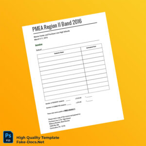USA PMEA District 3 Invoice Template in Word and PDF formats USA PMEA District 3 Invoice Template in Word and PDF formats