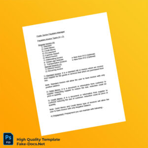 USA Payables Invoice Types Guide Template in Word and PDF formats 2 page USA Payables Invoice Types Guide Template in Word and PDF formats 2 page