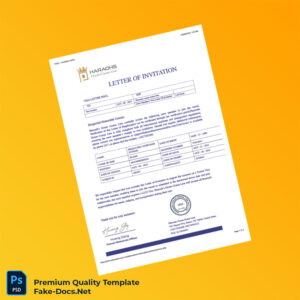 USA Pharaoh s Ocean Cruise Line Invitation Letter Template (Word & PDF)